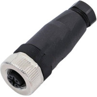 Conector Hembra M12 PG7 Acodado 5p