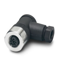 Conector Hembra M12 PG7 Acodado 4p